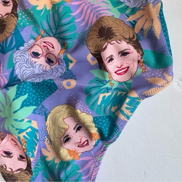 CAKEWORTHY NEW Golden Girls One Piece Swimsuit 80s Vintage Print Graphic - Picture 8 of 11